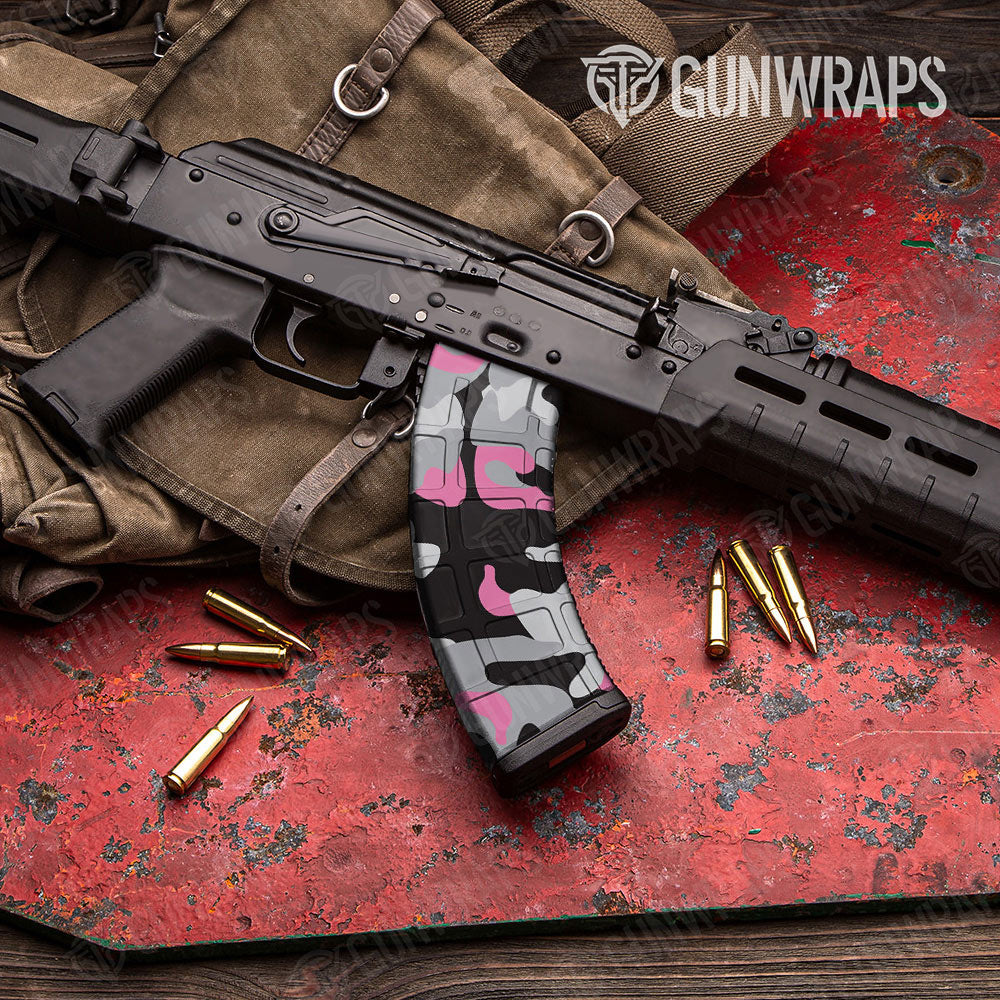 Classic Pink Tiger Gun Skin Vinyl Wrap