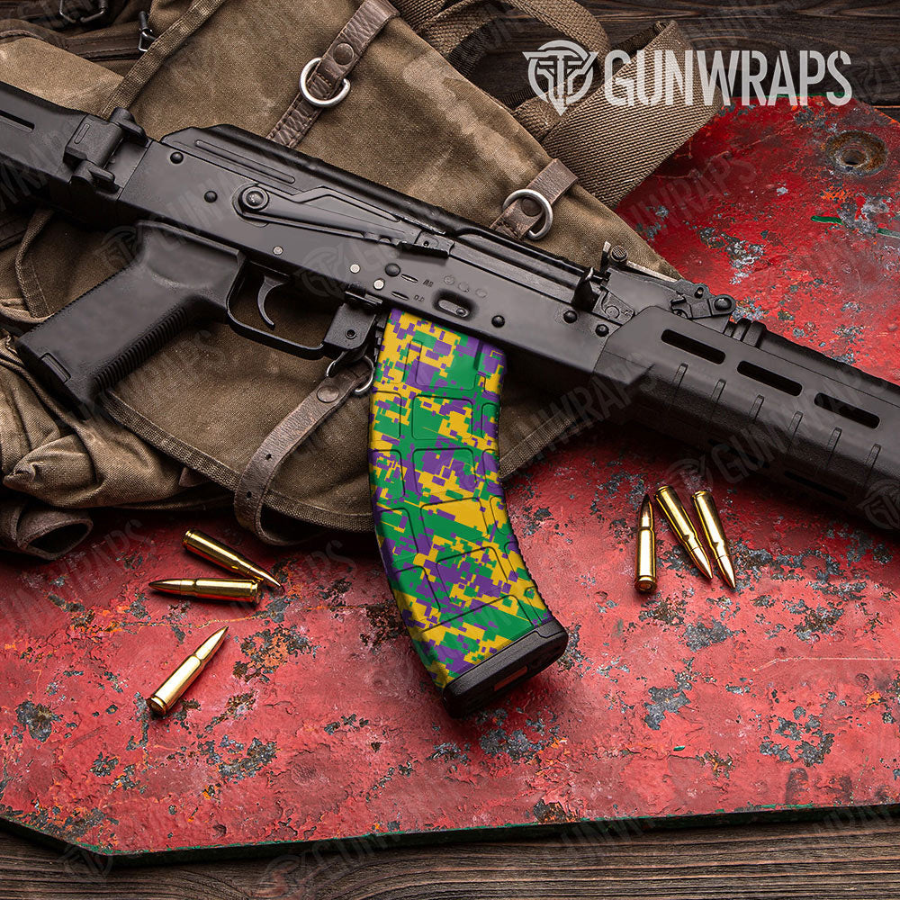 Digital Mardi Gras Gun Skin Vinyl Wrap