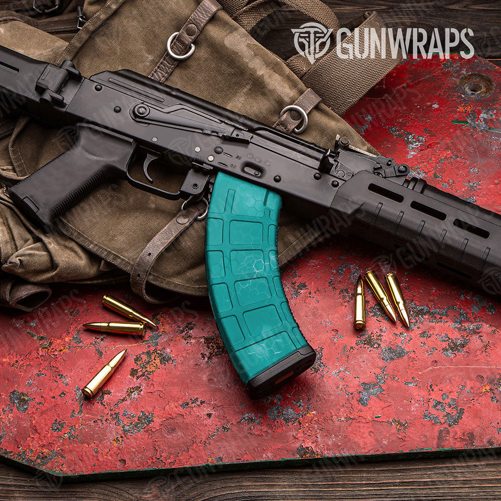 Hex Electric Tiffany Blue Gun Skin Vinyl Wrap