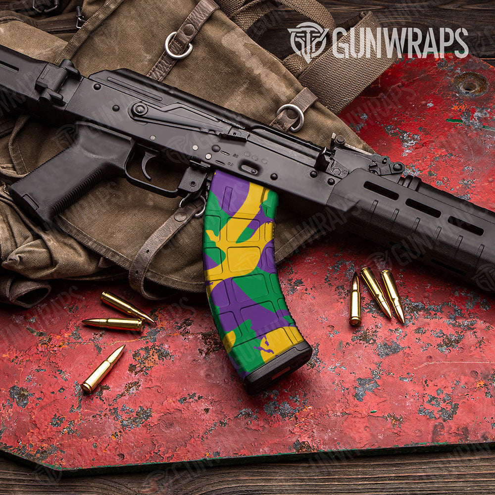 Ragged Mardi Gras Gun Skin Vinyl Wrap