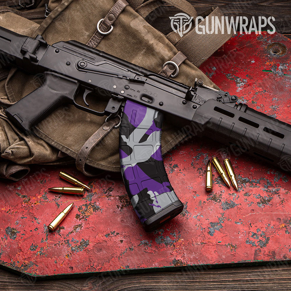Ragged Purple Tiger Gun Skin Vinyl Wrap