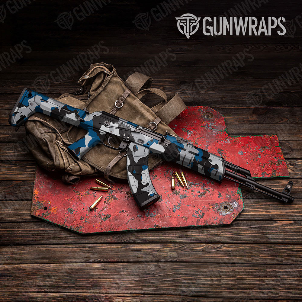 Cumulus Blue Tiger Gun Skin Vinyl Wrap