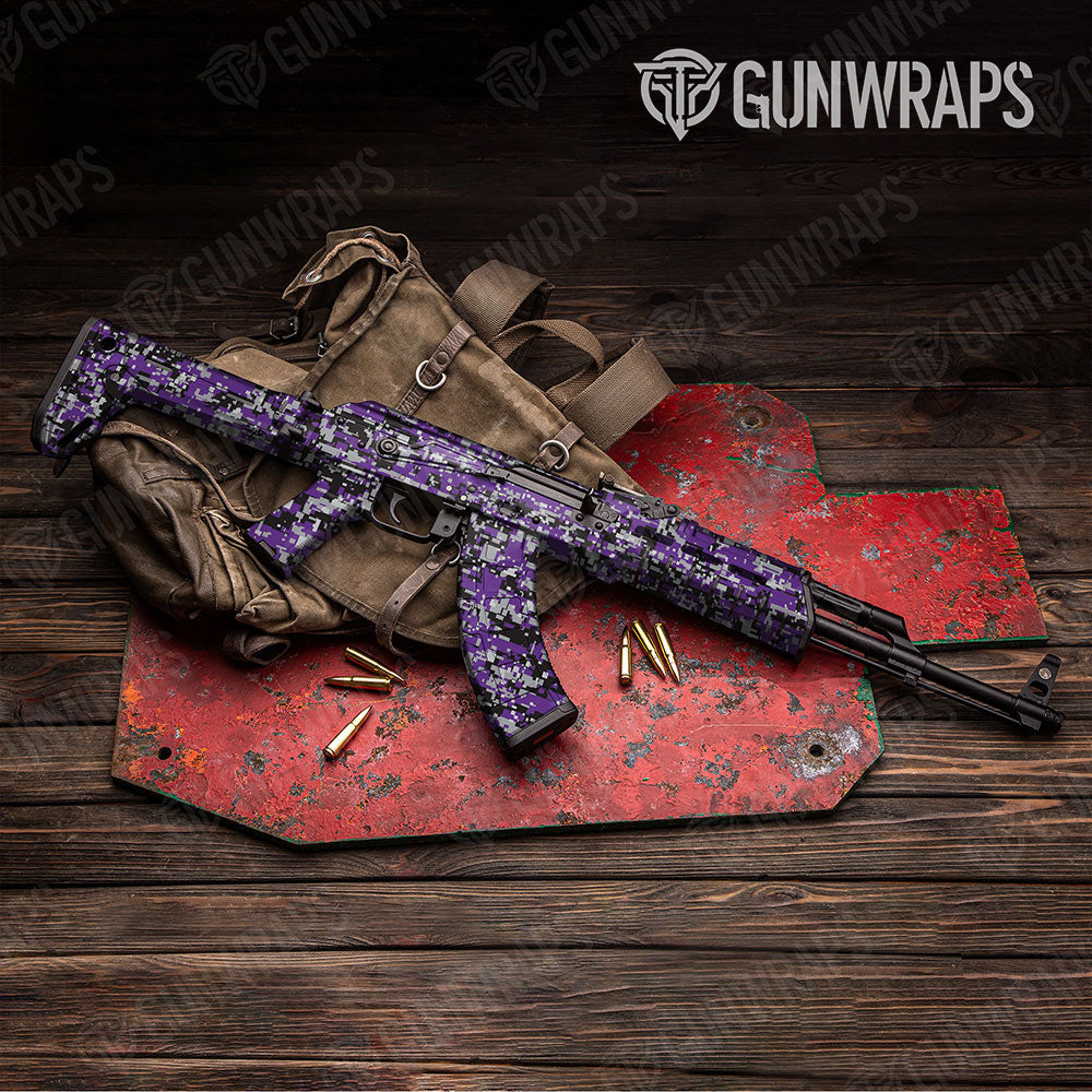 Digital Purple Tiger Gun Skin Vinyl Wrap