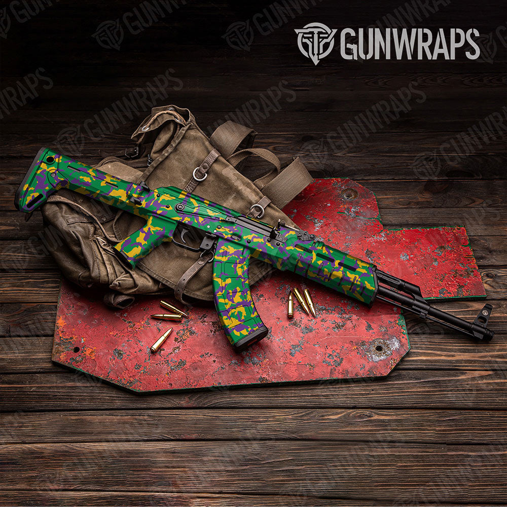 Erratic Mardi Gras Gun Skin Vinyl Wrap