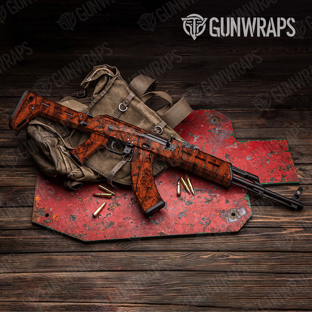 Nature Orange Forest Gun Skin Vinyl Wrap