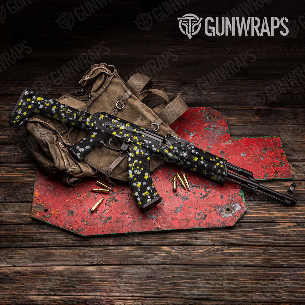 Paintball Yellow Tiger Gun Skin Vinyl Wrap