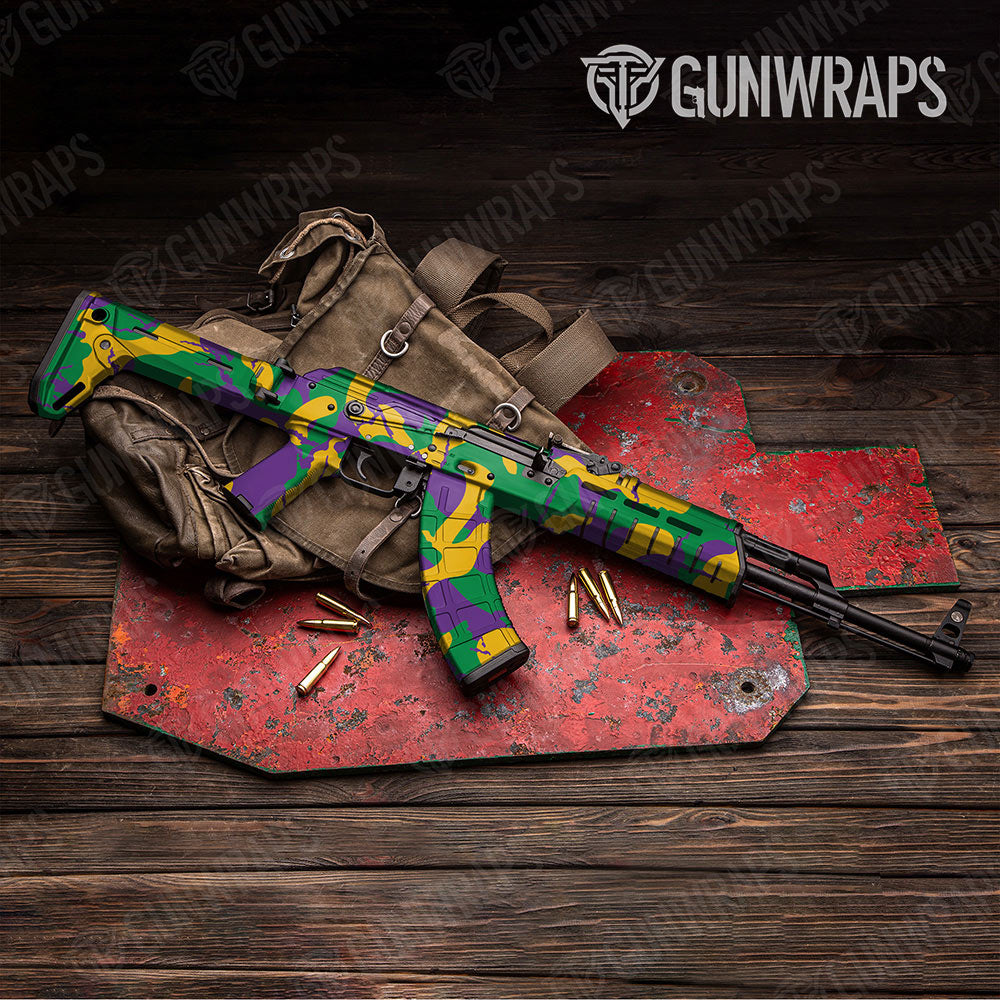 Ragged Mardi Gras Gun Skin Vinyl Wrap