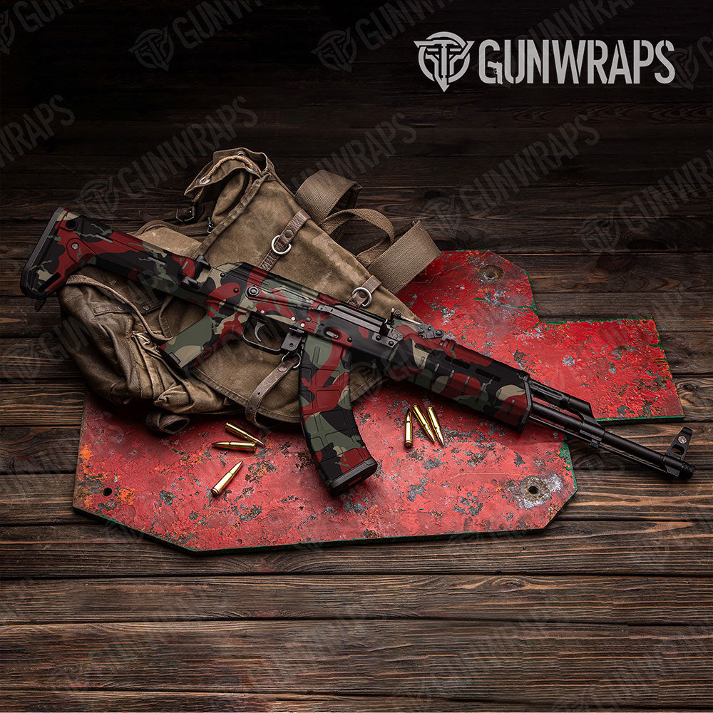 Ragged Militant Red Gun Skin Vinyl Wrap