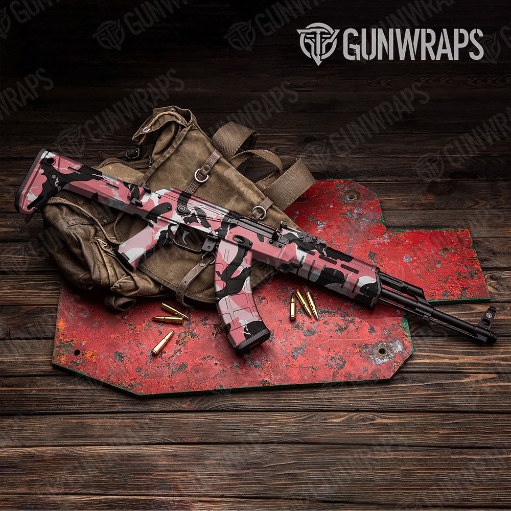 Ragged Pink Gun Skin Vinyl Wrap