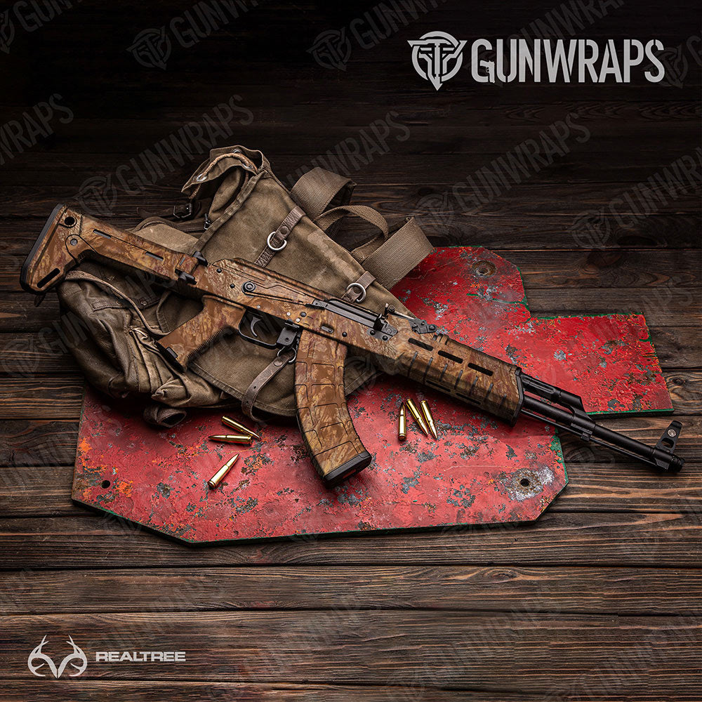 Realtree Aspect Burnt Orange Gun Skin Vinyl Wrap