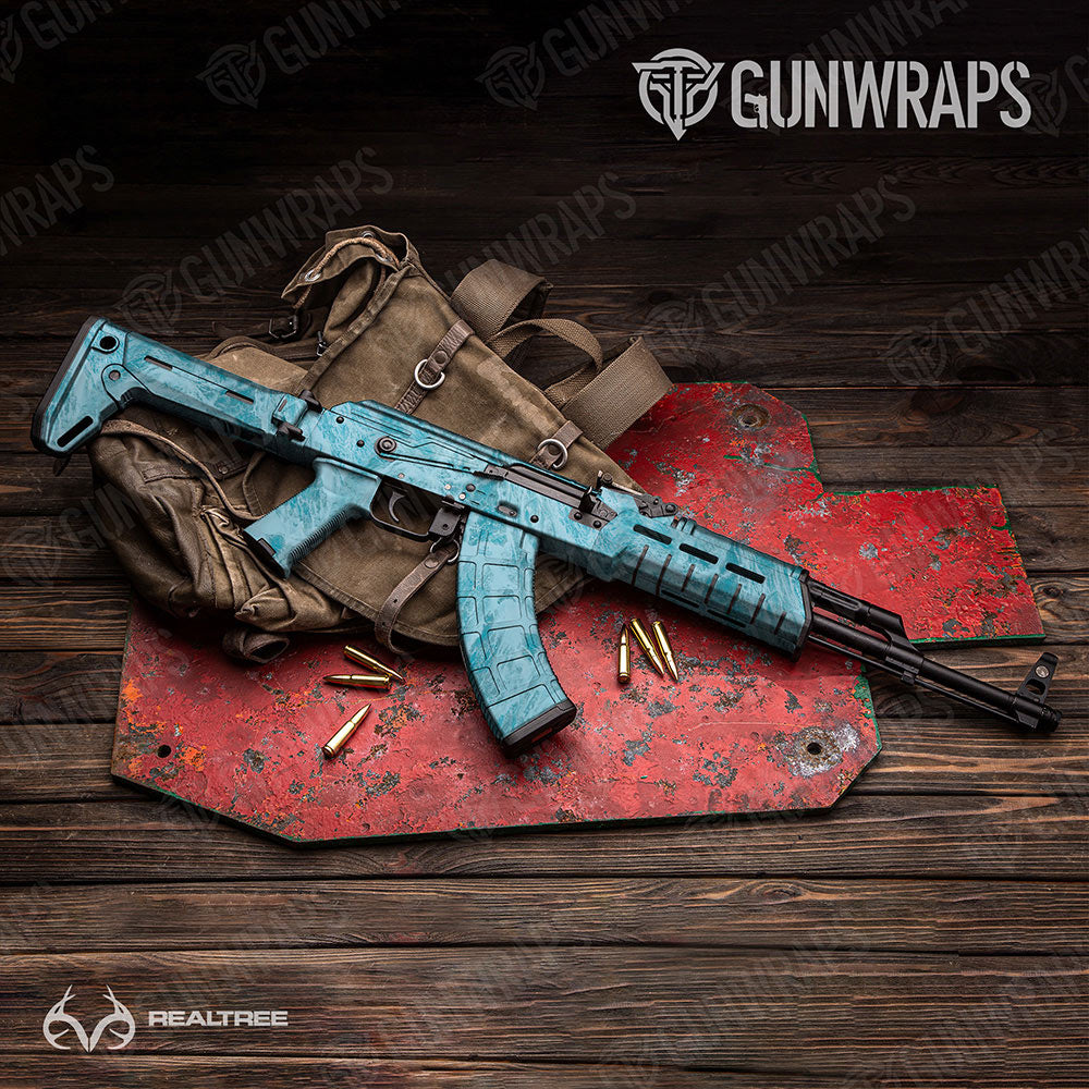Realtree Aspect Sea Blue Gun Skin Vinyl Wrap