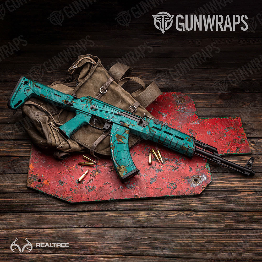 Realtree XTRA Colors Tiffany Blue Gun Skin Vinyl Wrap