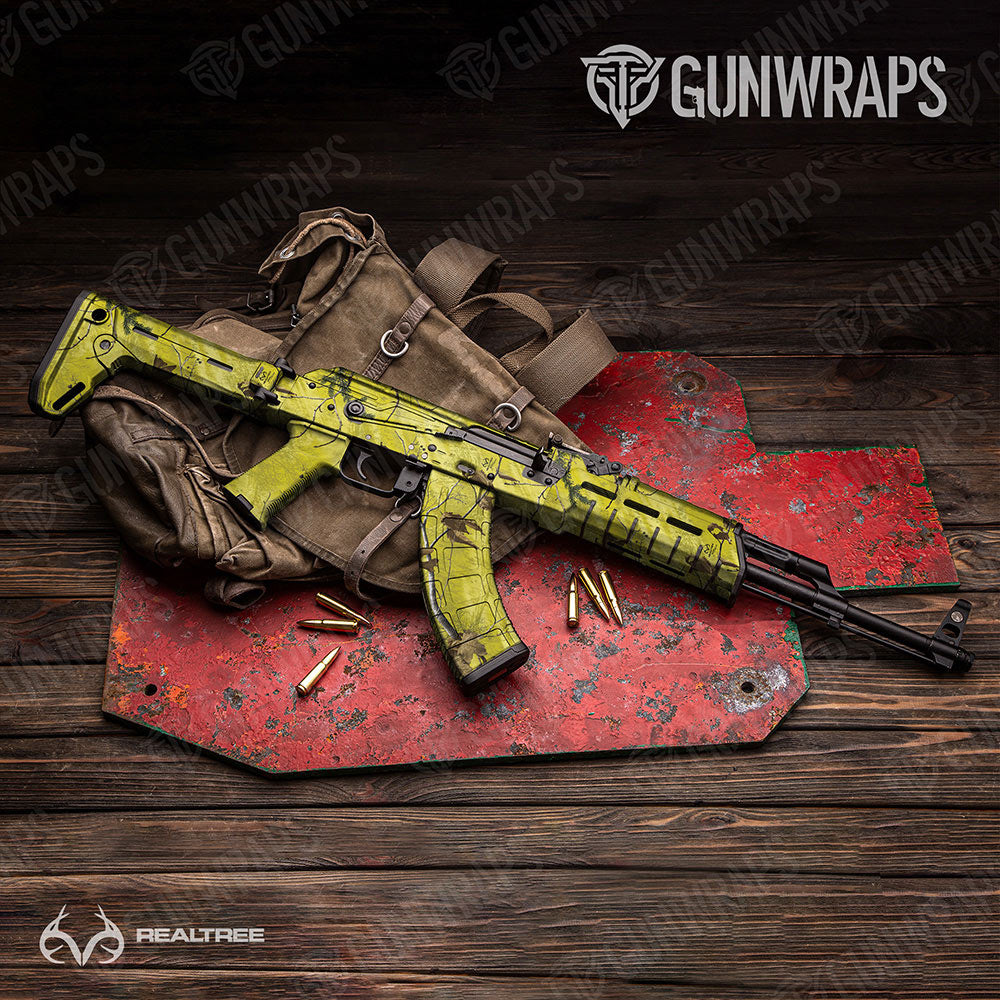 Realtree XTRA Colors Yellow Gun Skin Vinyl Wrap