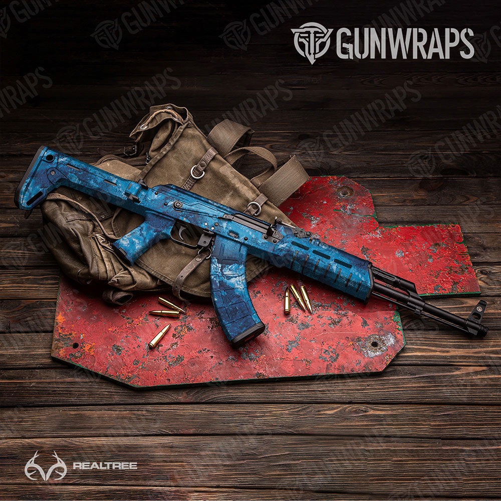 Realtree XTREME Dark Blue Gun Skin Vinyl Wrap
