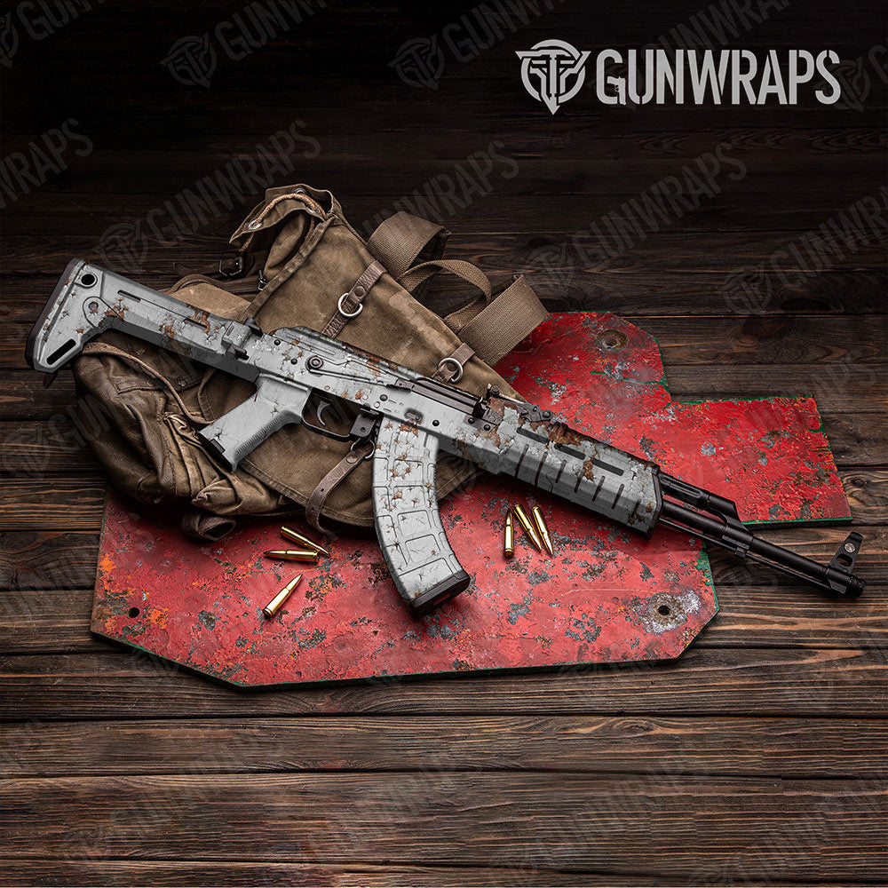 Rust 3D White Gun Skin Vinyl Wrap