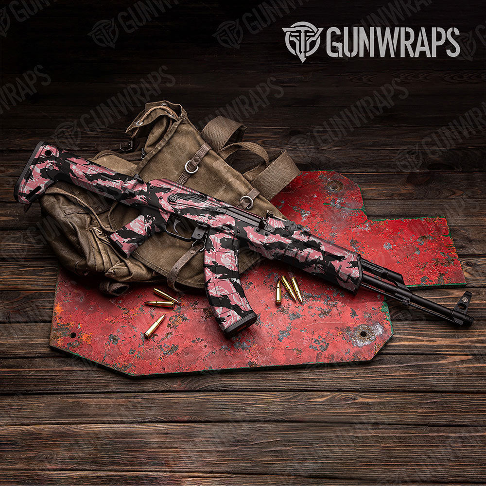 Vietnam Tiger Stripe Pink Gun Skin Vinyl Wrap