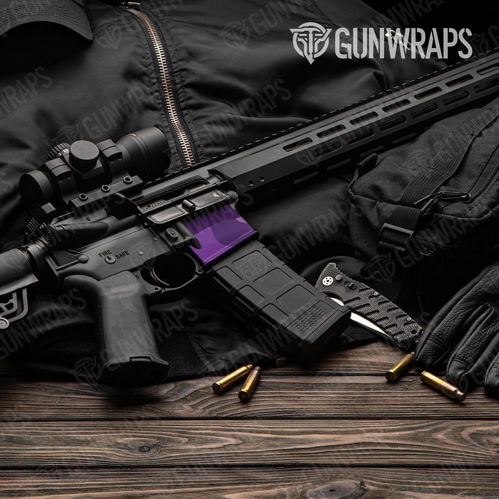 AR-15 Mag Well Classic Elite Purple Gun Skin Vinyl Wrap
