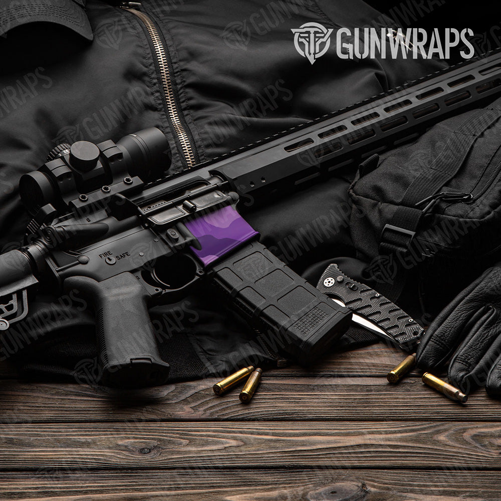 AR-15 Mag Well Cumulus Elite Purple Gun Skin Vinyl Wrap