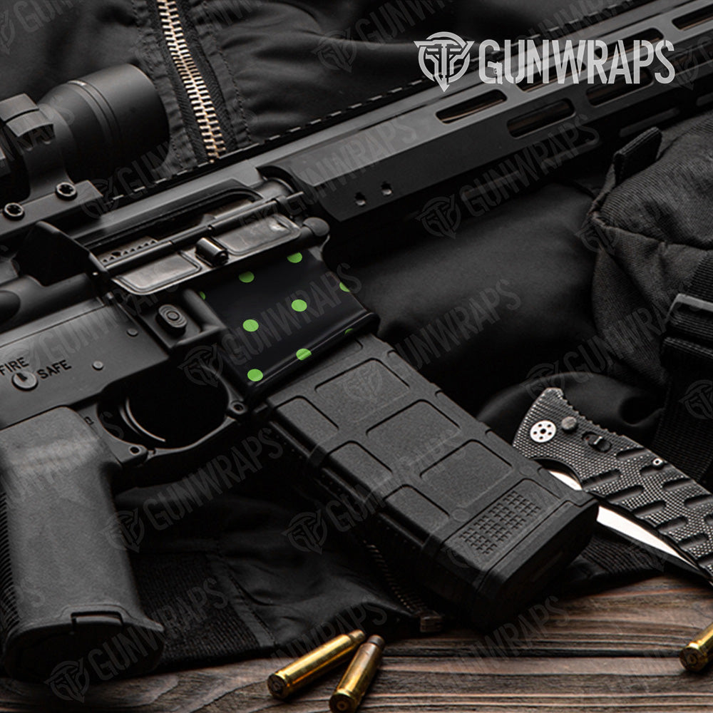 AR-15 Mag Well Dotted Metro Green Gun Skin Vinyl Wrap