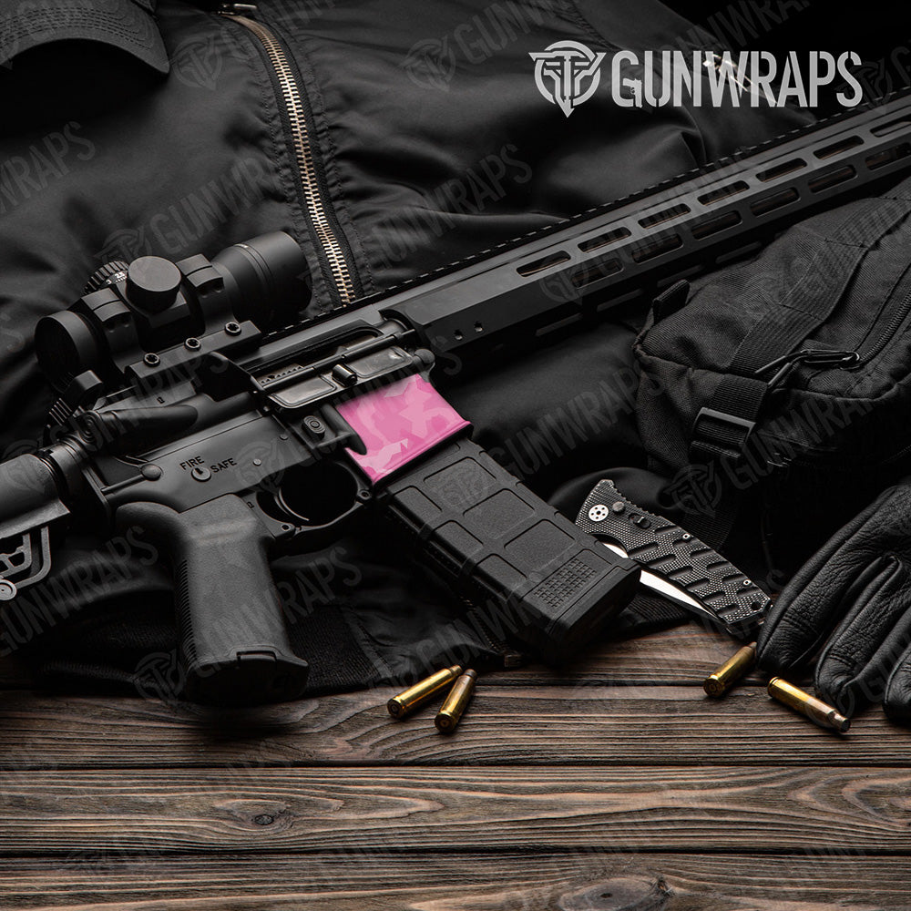AR-15 Mag Well Erratic Elite Pink Gun Skin Vinyl Wrap