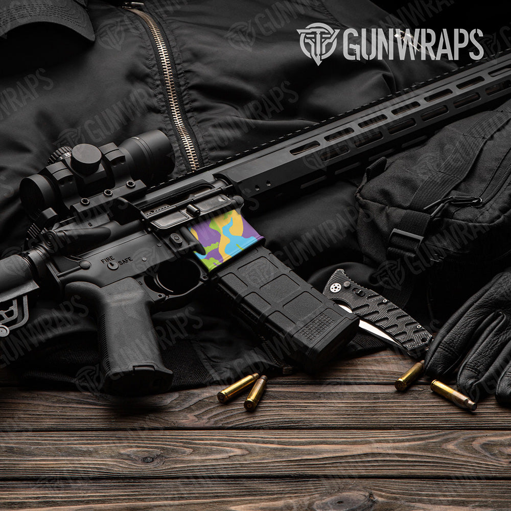 AR-15 Mag Well Ragged Carnival Gun Skin Vinyl Wrap