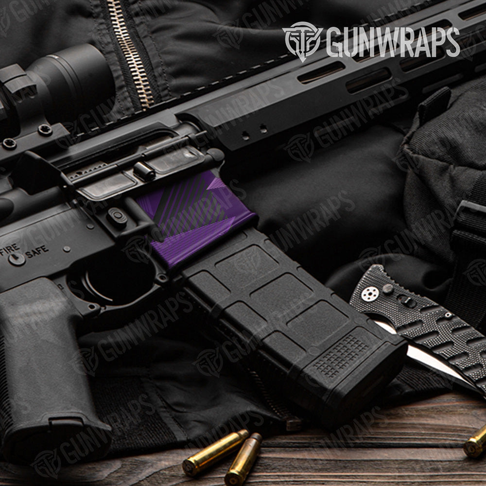 AR-15 Mag Well Trigon Elite Purple Gun Skin Vinyl Wrap