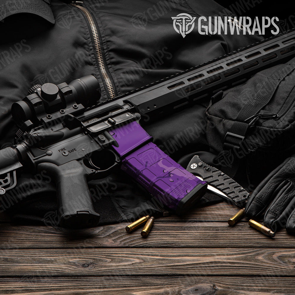AR-15 Mag & Mag Well Battle Storm Elite Purple Gun Skin Vinyl Wrap