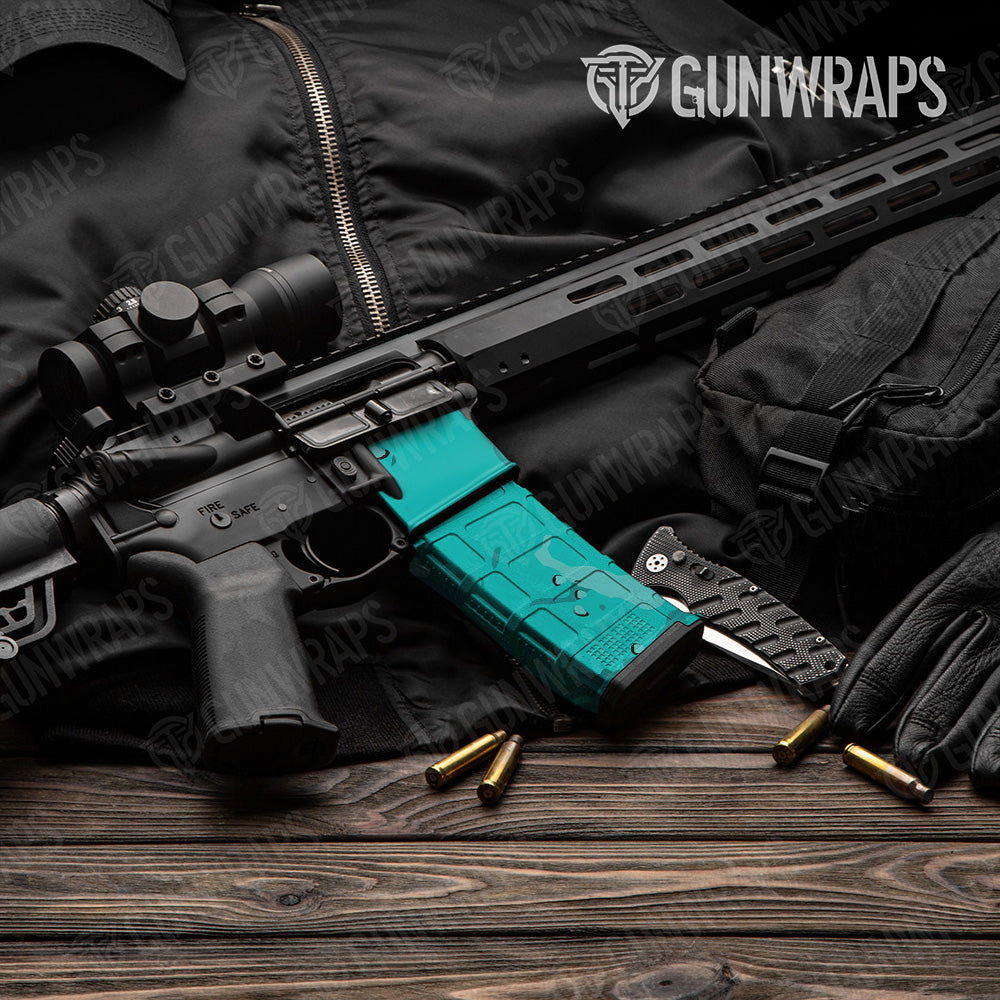 AR-15 Mag & Mag Well Battle Storm Elite Tiffany Blue Gun Skin Vinyl Wrap