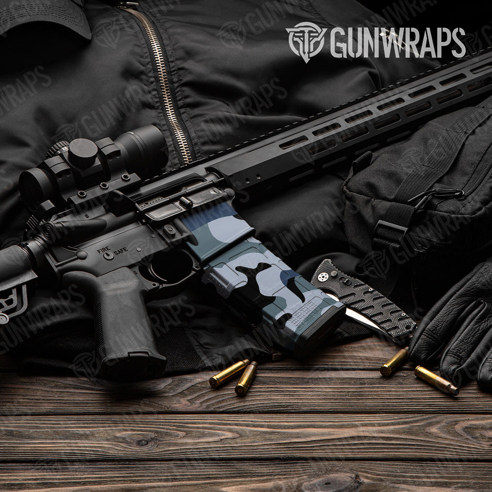 AR-15 Mag & Mag Well Classic Navy Gun Skin Vinyl Wrap