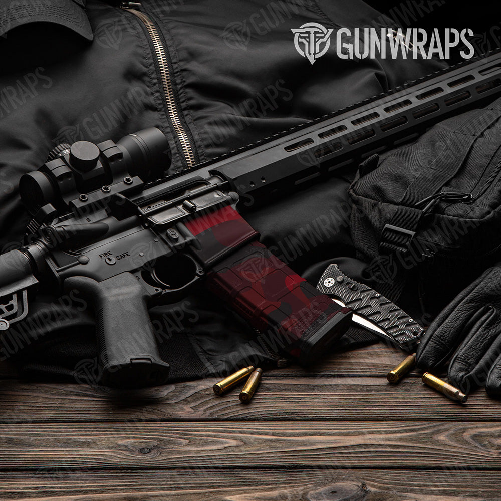 AR-15 Mag & Mag Well Classic Vampire Red Gun Skin Vinyl Wrap