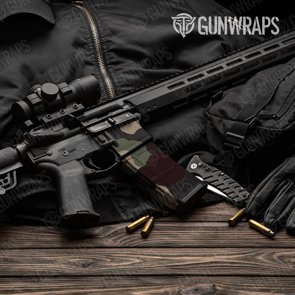 AR-15 Mag & Mag Well Cumulus Militant Blood Gun Skin Vinyl Wrap