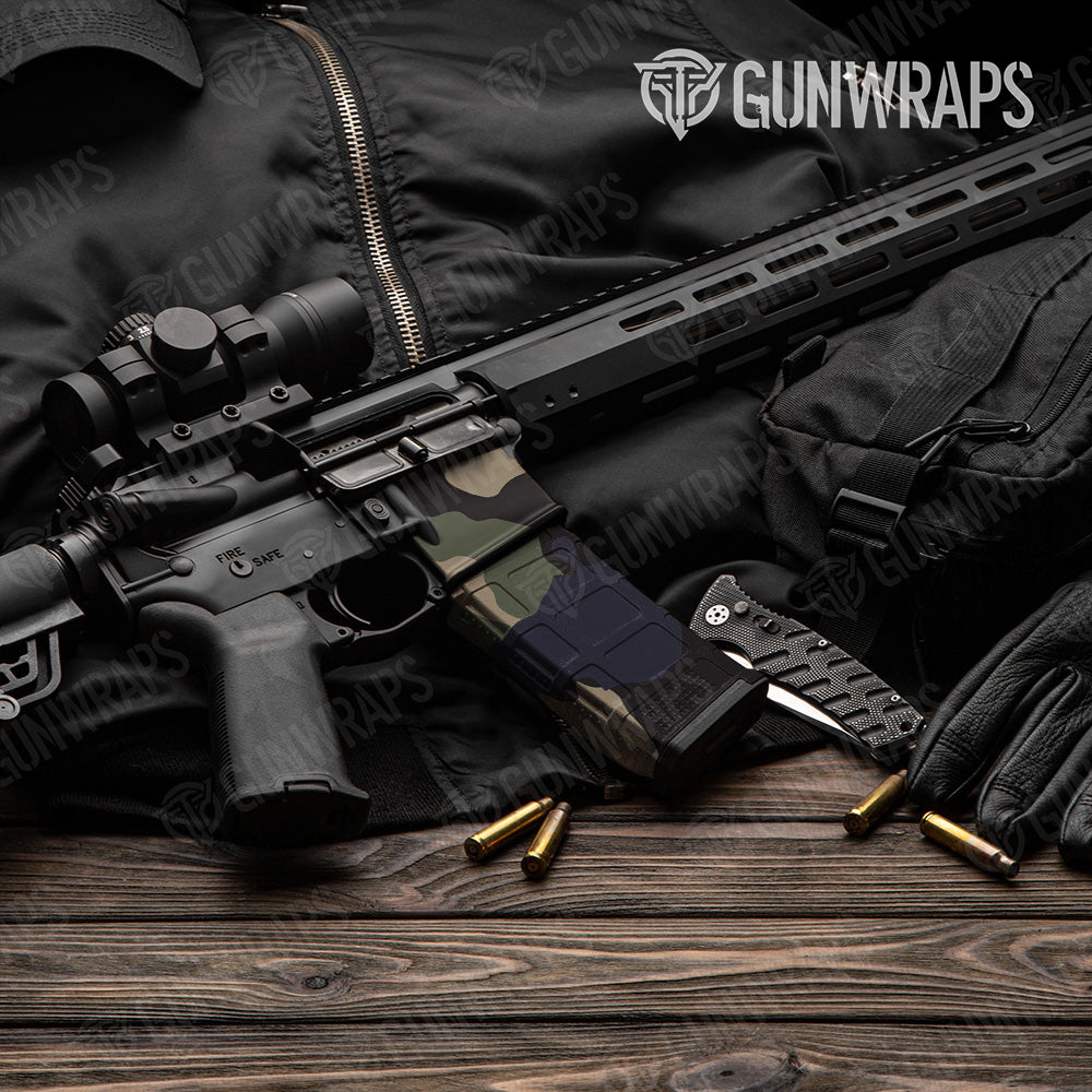 AR-15 Mag & Mag Well Cumulus Militant Blue Gun Skin Vinyl Wrap