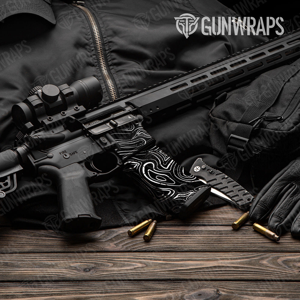 AR-15 Mag & Mag Well Damascus Black Gun Skin Vinyl Wrap