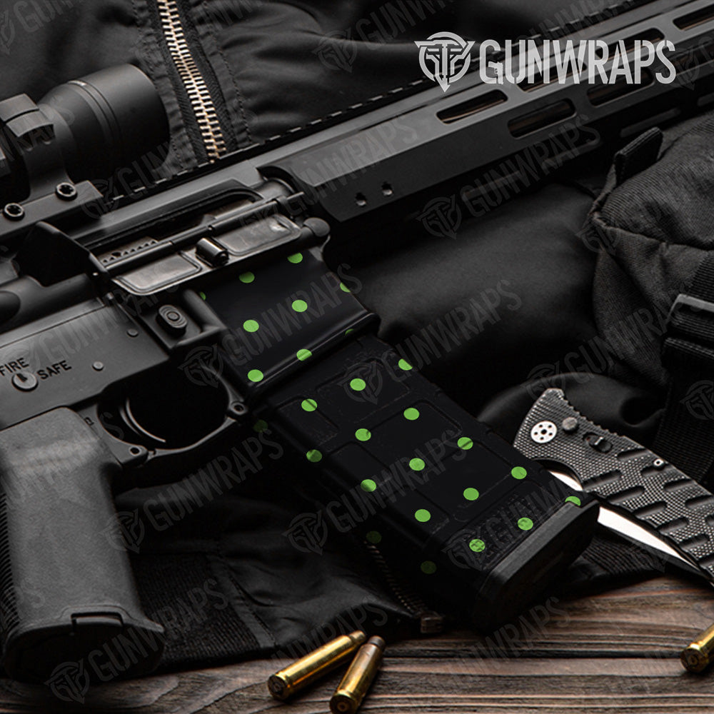 AR-15 Mag & Mag Well Dotted Metro Green Gun Skin Vinyl Wrap