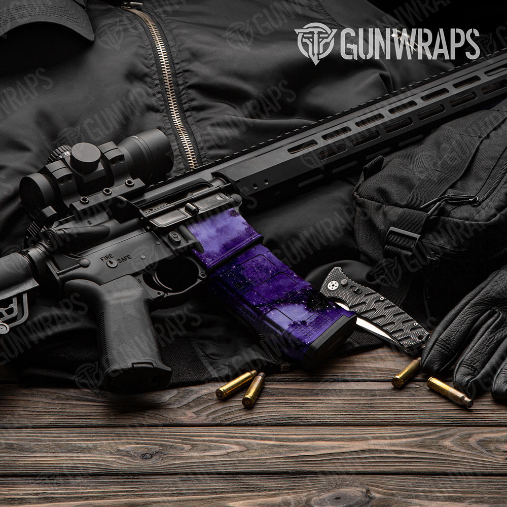 AR-15 Mag & Mag Well Galaxy Dark Matter Gun Skin Vinyl Wrap