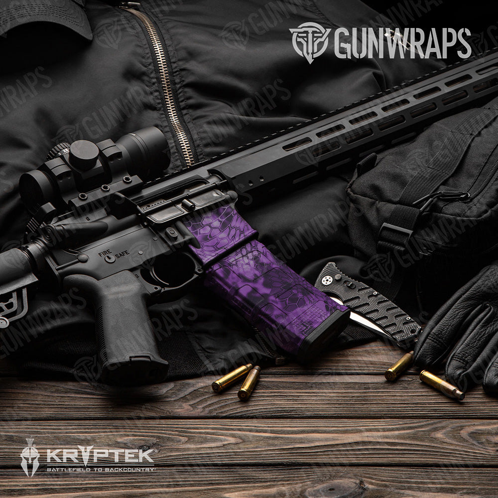 AR-15 Mag & Mag Well Kryptek Amethyst Gun Skin Vinyl Wrap