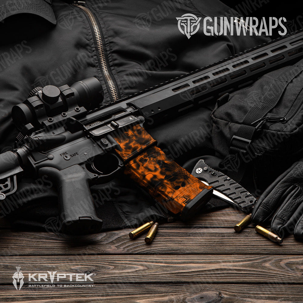 AR-15 Mag & Mag Well Kryptek Inferno Gun Skin Vinyl Wrap