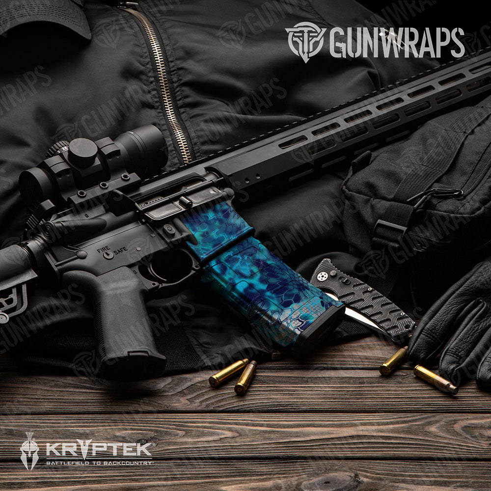 AR-15 Mag & Mag Well Kryptek Pontus Gun Skin Vinyl Wrap