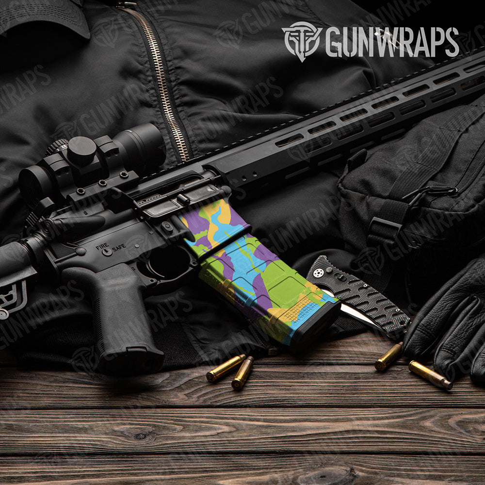 AR-15 Mag & Mag Well Ragged Carnival Gun Skin Vinyl Wrap