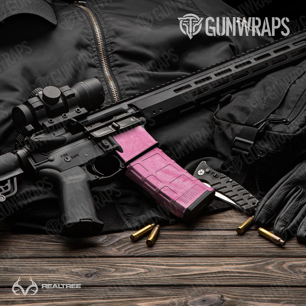 AR-15 Mag & Mag Well Realtree Fishing Pink Gun Skin Vinyl Wrap