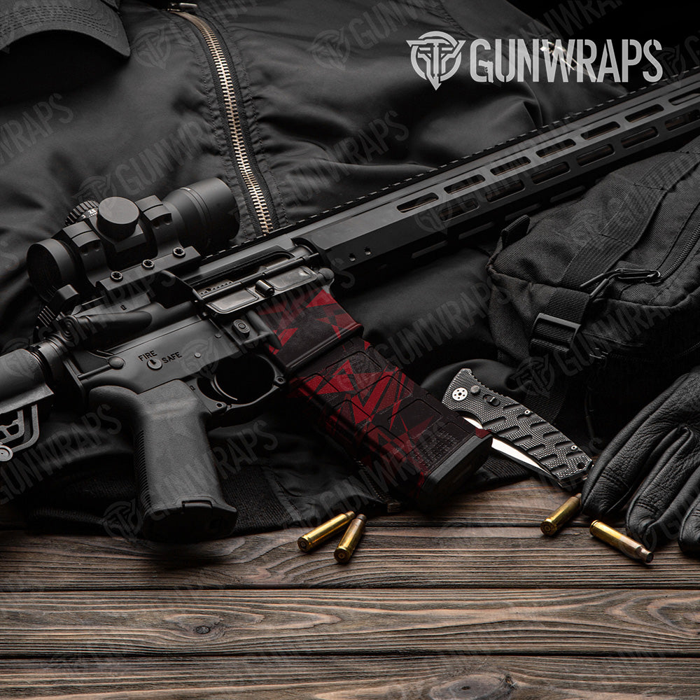 AR-15 Mag & Mag Well Sharp Vampire Red Gun Skin Vinyl Wrap
