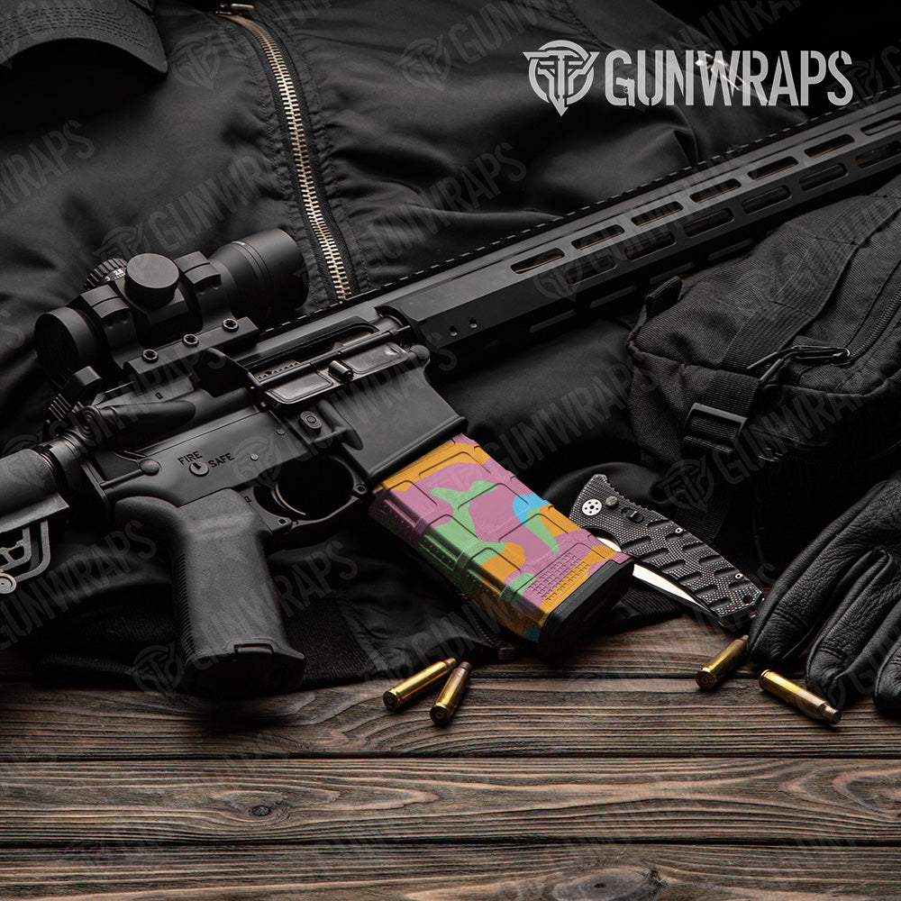AR-15 Mag Classic Sherbert Gun Skin Vinyl Wrap