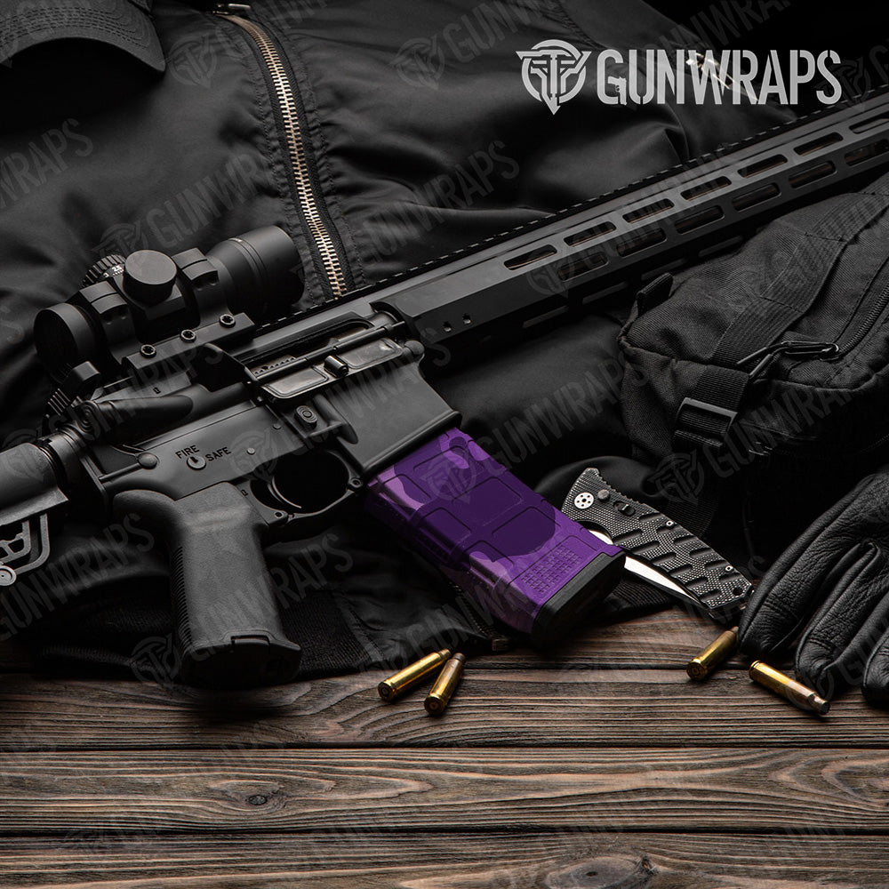 AR-15 Mag Cumulus Elite Purple Gun Skin Vinyl Wrap
