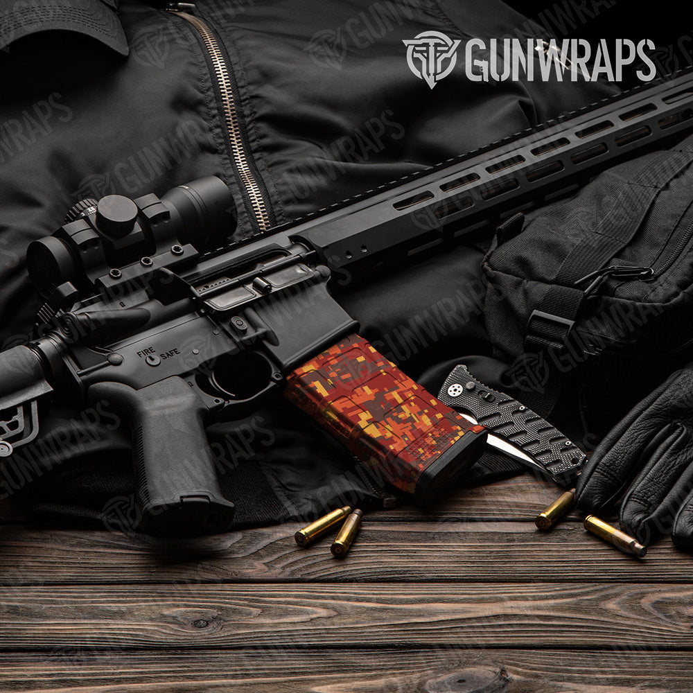 AR-15 Mag Digital Autumn Gun Skin Vinyl Wrap