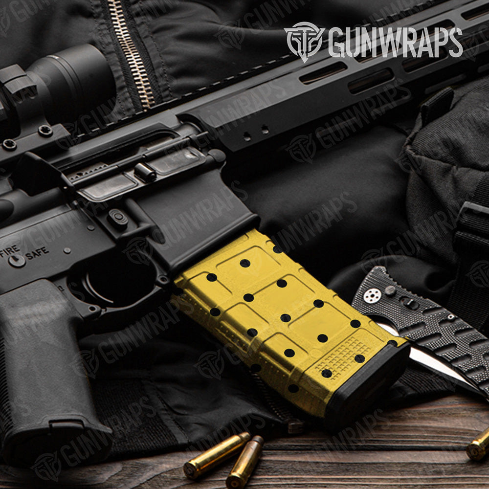 AR-15 Mag Dotted Sunflower Gun Skin Vinyl Wrap