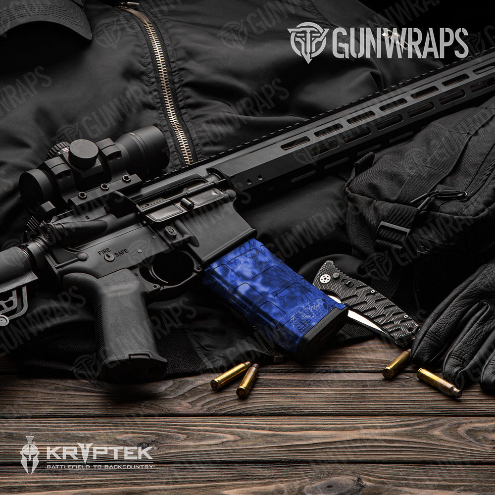AR-15 Mag Kryptek Blue Gun Skin Vinyl Wrap