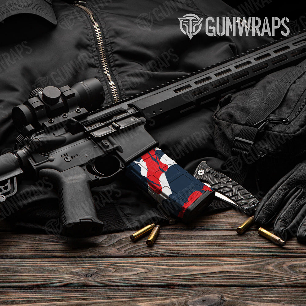 AR-15 Mag Ragged America Gun Skin Vinyl Wrap