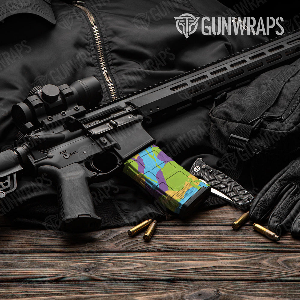 AR-15 Mag Ragged Carnival Gun Skin Vinyl Wrap