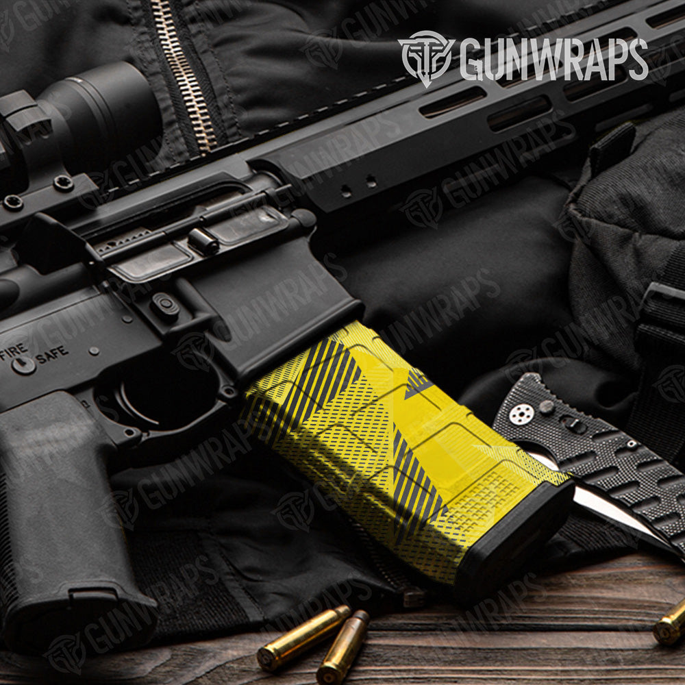 AR-15 Mag Trigon Elite Yellow Gun Skin Vinyl Wrap