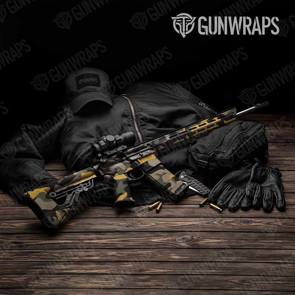 Classic Militant Yellow Gun Skin Vinyl Wrap